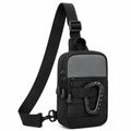 Borsa a tracolla 13 x 6 x 20 cm in tessuto nero con tasche zip e cinghia regolabile