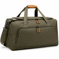 Borsone da viaggio 50 x 25 x 30 cm in tessuto verde oliva con tracolla removibile e scomparto frontale