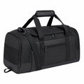 Borsone da viaggio 50 x 25 x 28 cm in tessuto sintetico nero con tracolla regolabile