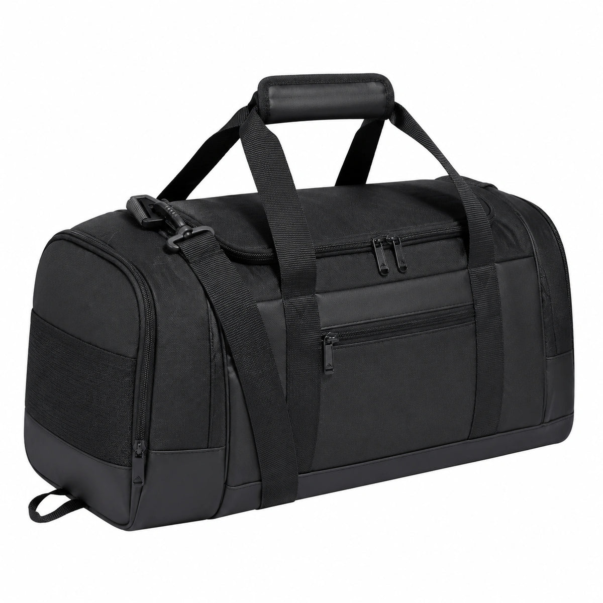 Borsone da viaggio 50 x 25 x 28 cm in tessuto sintetico nero con tracolla regolabile