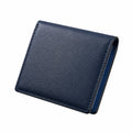 Portafoglio pieghevole 11 x 9 cm in similpelle blu navy