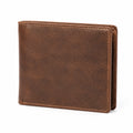 Portafoglio da uomo 12 x 9.5 x 2 cm in pelle marrone - pieghevole compatto