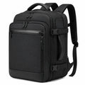 Zaino da viaggio 32 x 20 x 48 cm in tessuto sintetico nero con scomparti multipli