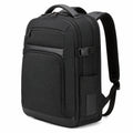 Zaino da lavoro 32 x 18 x 46 cm in tessuto sintetico nero con scomparti e spallacci imbottiti