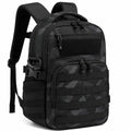 Zaino tattico 48 x 30 x 20 cm in tessuto sintetico nero mimetico con tasche multiple