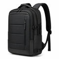 Zaino porta computer 32 x 18 x 46 cm in tessuto nero - multitasca con spallacci imbottiti