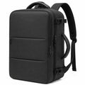 Zaino da viaggio 50 x 33 x 20 cm in poliestere nero con scomparto espandibile