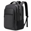 Zaino porta computer 32 x 18 x 48 cm in tessuto nero con porta USB stile urbano